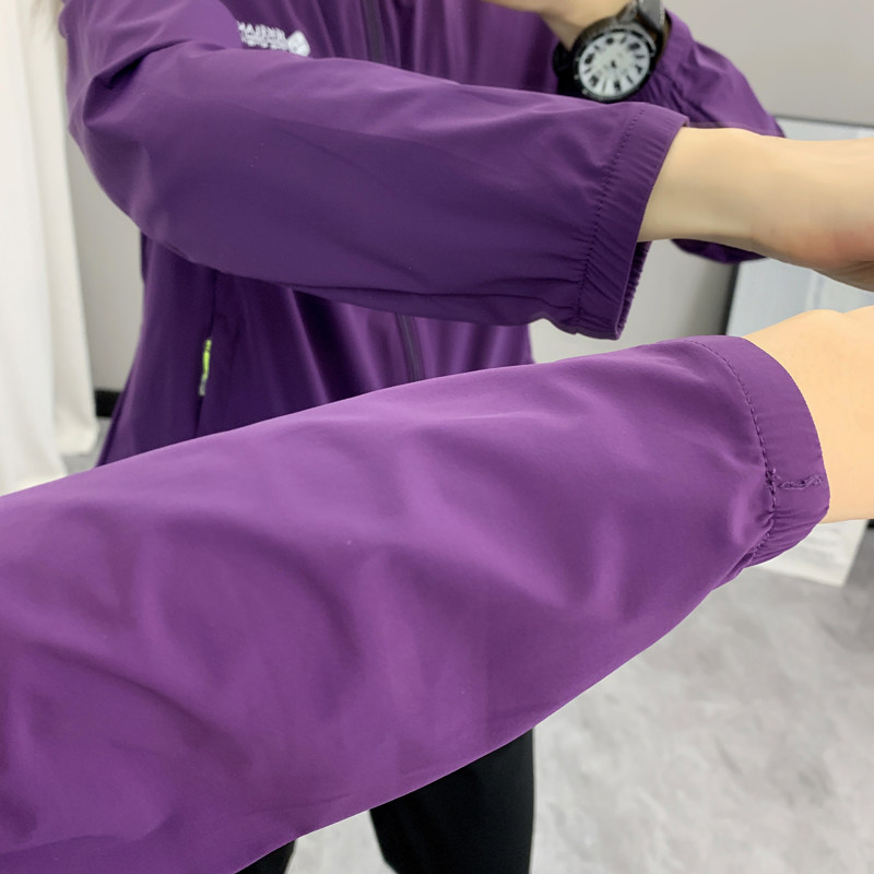 Кожа одежды 夏季运动皮肤衣女弹力冰丝凉感抗uv户外轻薄款防晒服风衣外套 Herd life
