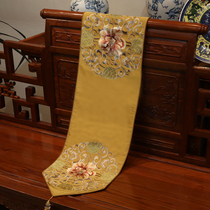 New Chinese Embroidery Table Flag Table Cloth Vintage Red Wood Living Room Table Xuanguan TV Tea Table Cloth Art Bed Banner Customize