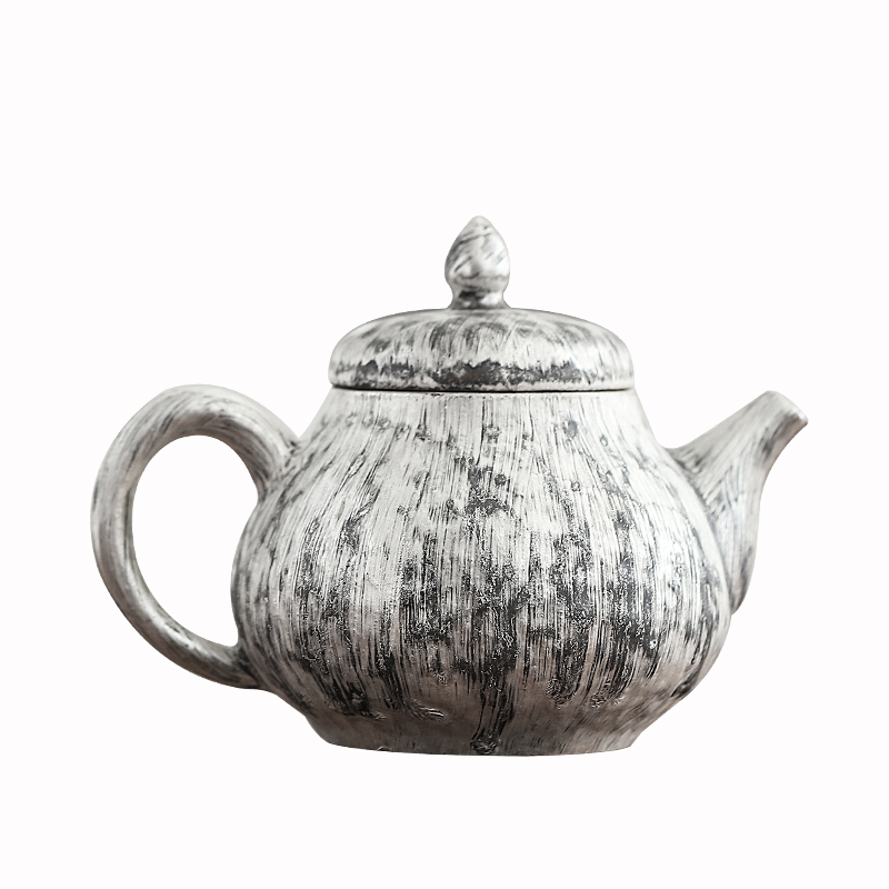 By mud coppering. As silver teapot pure manual brush which Japanese filter tea gifts household ceramics kung fu tea set single pot