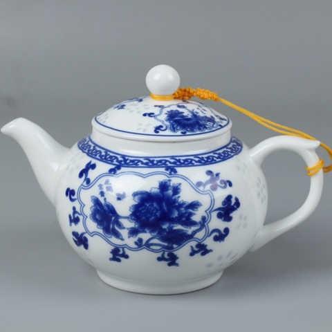 Jingdezhen ceramic single pot small white CiHu household blue and white porcelain large high white porcelain tea pot of the teapot