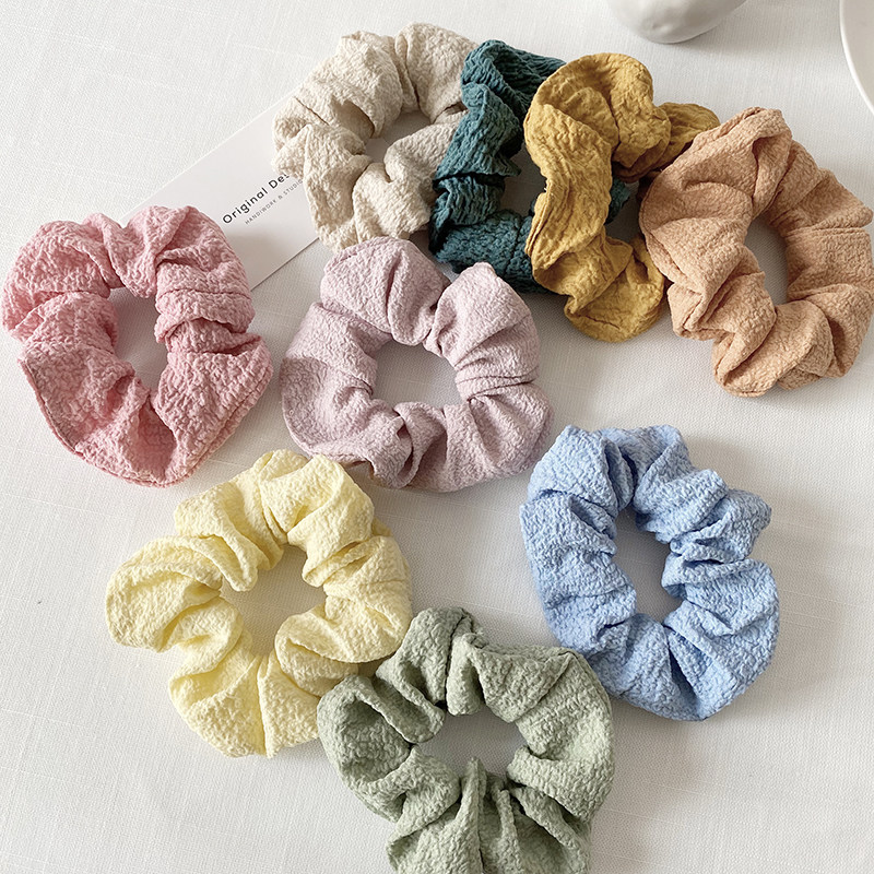 bm发圈大肠圈简约brandymelville纯色韩国泡泡布料大肠头绳皮筋