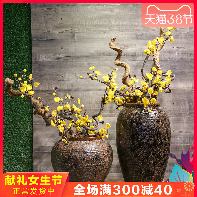 Mesa of jingdezhen ceramic vase restoring ancient ways to decorate the living room TV cabinet office copy furnishing articles table simulation artificial flowers