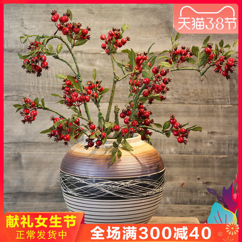 The New Chinese jingdezhen ceramic vase mesa place simulation flowers between artificial flowers decorate the sitting room, dining - room example