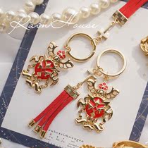 Painted travellers in time and space and time around COSPLAY derivative DIY Ain necklace ear jewelry key ring