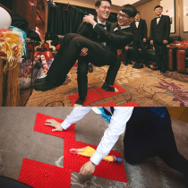 Pick-up game props Shiatsu board Wedding blocking game Tricky groom brothers group toe pressure springboard skipping rope push-ups