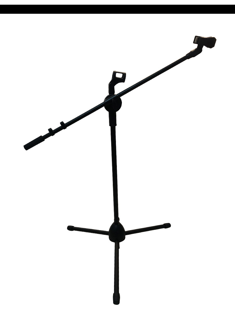麦克风支架话筒支架三脚落地式麦克风支架可伸缩金属话筒支架