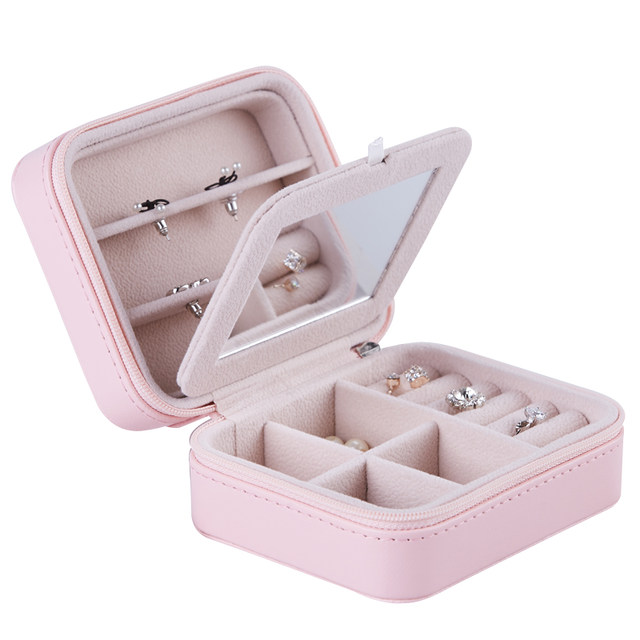 ກ່ອງເຄື່ອງປະດັບ Misi language portable small simple earrings earrings storage box hand jewelry jewelry storage box