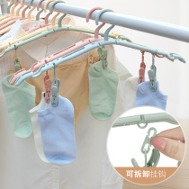 Folding hangers Portable Travel hangers travel multi-functional clothes Clothes Clothes hanging drying racks sub-household clothes clips