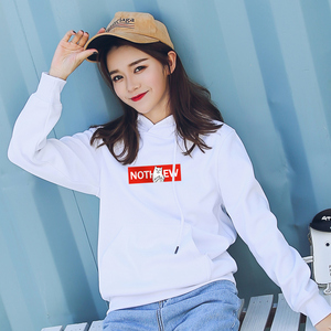 2018新款宽松韩版潮流学生套头上衣连帽秋冬外套卫衣女