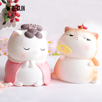 Creative court cat shaking sound with the same net red fall-proof childrens girl cute birthday gift money piggy bank ornaments