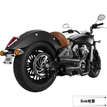 Indian Scout Modified VH Grenade Full Section Chrome Plated Street Exhaust Hussar Black Exhaust Cylinder