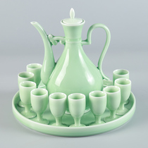 Ceramic white wine glass jug set household small wine cup small wine cup goblet split one or two wine glasses one mouthful