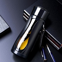 Glass double-layer water Cup portable creative with lid filter cup anti-drop men and women heat-resistant tea cup