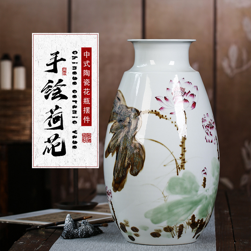 The Master of jingdezhen ceramic vase hand made blue and white porcelain decoration decoration household act the role ofing is tasted furnishing articles