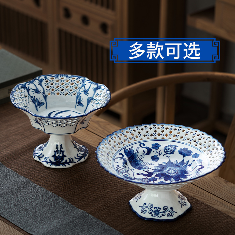 Jingdezhen ceramic tea tray dried fruit best high inventory, the heart of Japanese fruit compote dish tray for Chinese Buddha