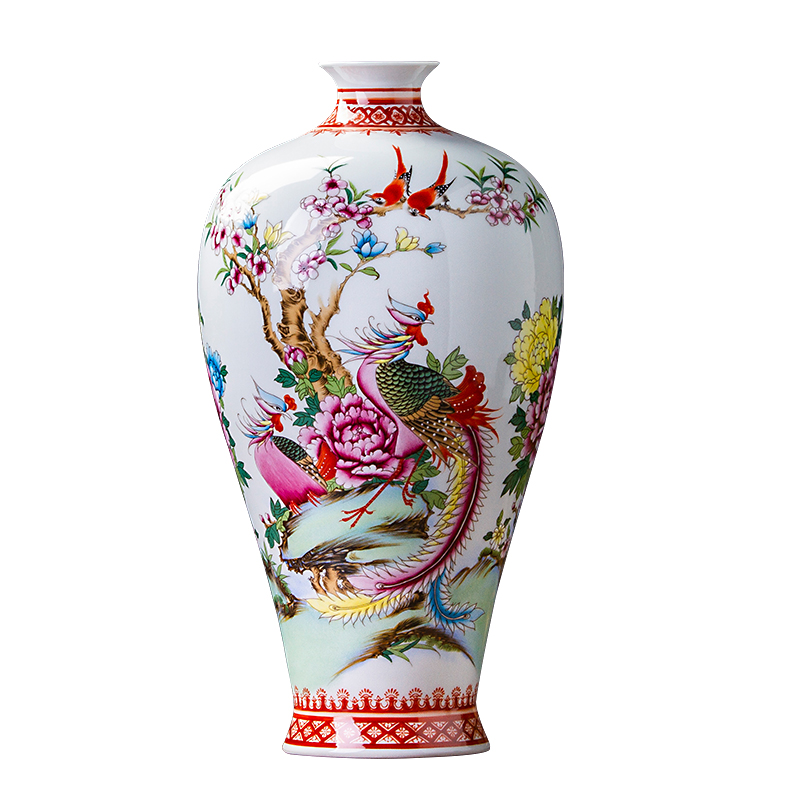 Master hand of jingdezhen porcelain enamel 467 flower vase household sitting room adornment style rich ancient frame furnishing articles