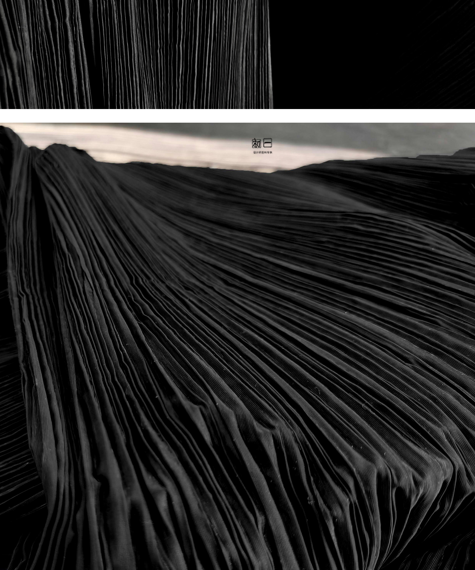 黑白三宅一生压褶/可塑百褶褶皱硬挺创意造型背景婚纱设计师面料