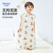 Ainmei baby gauze sleeping baby spring summer thin baby kick by cotton children sleepless vest bag