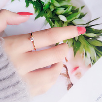 Chow Tai Fook beauty does not fade girl heart ring ins style fashion simple personality titanium steel joint chic ring