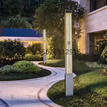 Garden Demonstration Area View Light Outdoor Waterproof Street Lamp Stainless Steel High Bar Courtyard Lamp 3 m 4 m Square Column Lamp