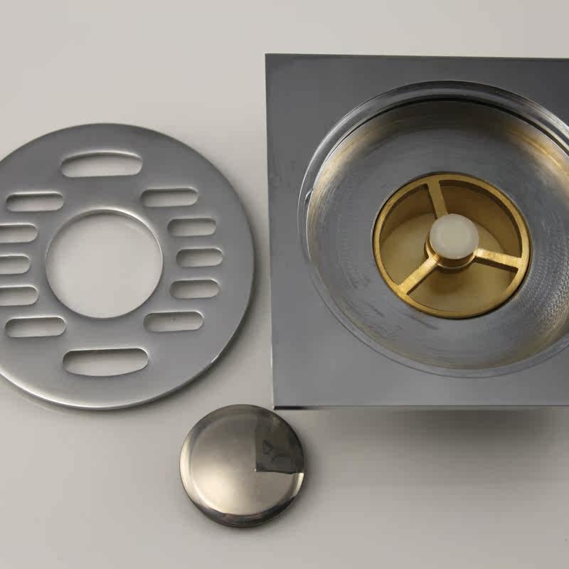 多灵五金 铜地漏洗衣机专用地漏 大排水量可更换地漏芯力捷