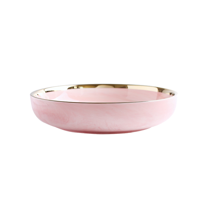 Pink marble Nordic up phnom penh ceramic tableware suit west rice bowls shallow soup plate small dishes of cold dishes