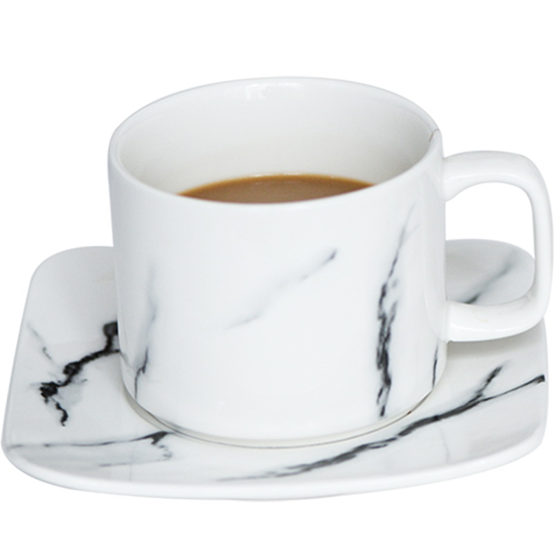 Marble cup European creative coffee cup high - capacity contracted Nordic glaze tea cups and saucers ceramic cup