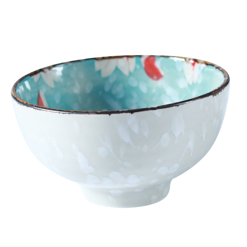 Northern wind Japanese youth hand - made ceramic tableware household dish to eat bowl soup bowl rainbow such as bowl dish dish of fish