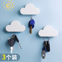 Door hanging key Cloud Magnets Suction Creativity Home Entrance Door Hanging Wall Release Key Magnetic Wall-mounted Containing Pendulum