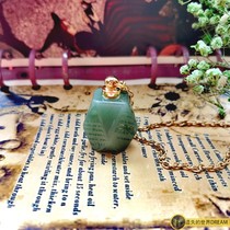 Lucky Tomb Jade Natural Crystal Bottle of Time Lucky Money Noble Help Necklace Pendant with Chain Perfume Bottle