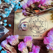 Star Moon 925 Silver Moonstone Crystal Loyal Friendship Intuition Express Self Bracelet with Chain Necklace Pendant