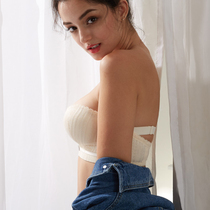 Lingerie Woman No Steel Ring Slim without shoulder strap bra Poly Anti Slip Big Breast Wedding Dress With Gown Bride Invisible Bra