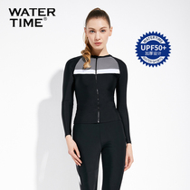 Watertime women long sleeve swimsuit trousers bra three-piece set sunscreen diving suit sports long swimsuit