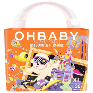 OHBABY欧贝比星外访客拉拉裤透气干爽M/L/XL新生婴儿宝宝尿不湿