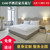 Guest House Furniture Mark with full range of folk Rooms Hotel Bed Bulk Renovation Large Bed Room-like Custom Wood Finishes