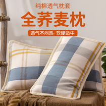 Buckwheat leather pillow high does not collapse full buckwheat thickened neck pillow adult cervical pillow sleeping pillow small filling