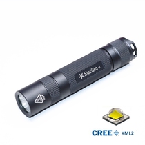 Starfish strong light flashlight gray S5 portable mini girl flood light straight tube imported XML2U3 riding home