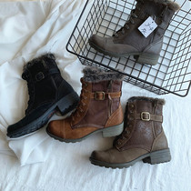 Out of the street handsome boyfriend earth big code women genuine leather Martin boot Mad Mapleather Boots Midcylinder Side Zip Y-4