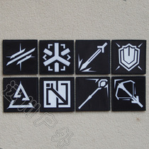 Tomorrow Square Boat Career Logo Printed Magic Sticker Zhang Sniper Pioneer Near Acrosico Reloaded Backpack Patch COS