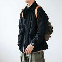 American retro washed overdo overwear jacket mens spring and autumn lapel top trend handsome casual jacket tide