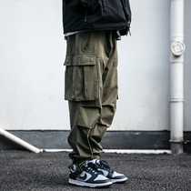 Spring and autumn pants loose straight tube pumping beans for young men retro-hundred and leisure cone pants tide