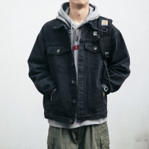 Denim Jacket Male Autumn Winter Style Tide Card INS Loose 100 Hitch Wash Over Jacket Korean Version Trendy Casual Blouse