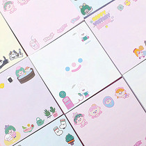 Korea ins smiling face cute girl heart note book Note Book note combination note note note hand account material