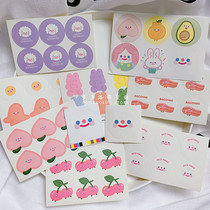 Korean ins minimalist cloud smiling face sticker cute girl heart Hyuna bear hand account sticker wall sticker
