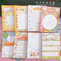 Big Korean version of Mengmeng Bread Rabbit cartoon hand-in-book portable small book memo list message book bread rabbit