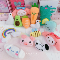 Cute Cartoon creative powder Big Star crocodile three-dimensional doll brooch clothes bag accessories soft cute creative pin female