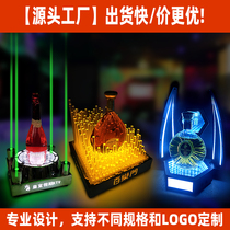 KTV luminous stainless steel crystal laser wine holder