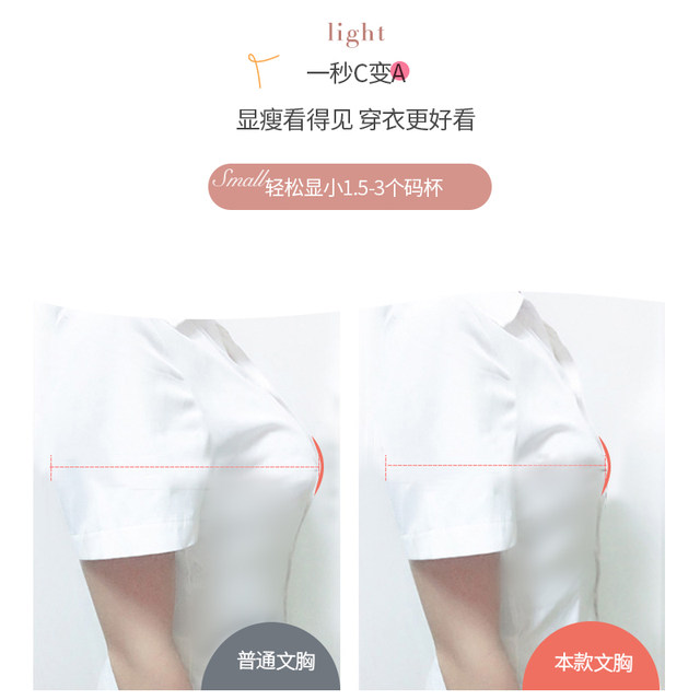 Underwear women's thin section big breasts show small bra Underwear women's thin section big breasts show small bra