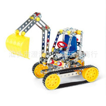 3d Stereo Digger Jigsaw Puzzle Metal Assembled Building Blocks Engineering Car Toy Creative Diy Children Handmade Toy