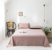 Full cotton washed cotton linen Single piece Japanese style vegetarian Dormitory Single 1 5 1 8 m minimalist pure cotton quilts